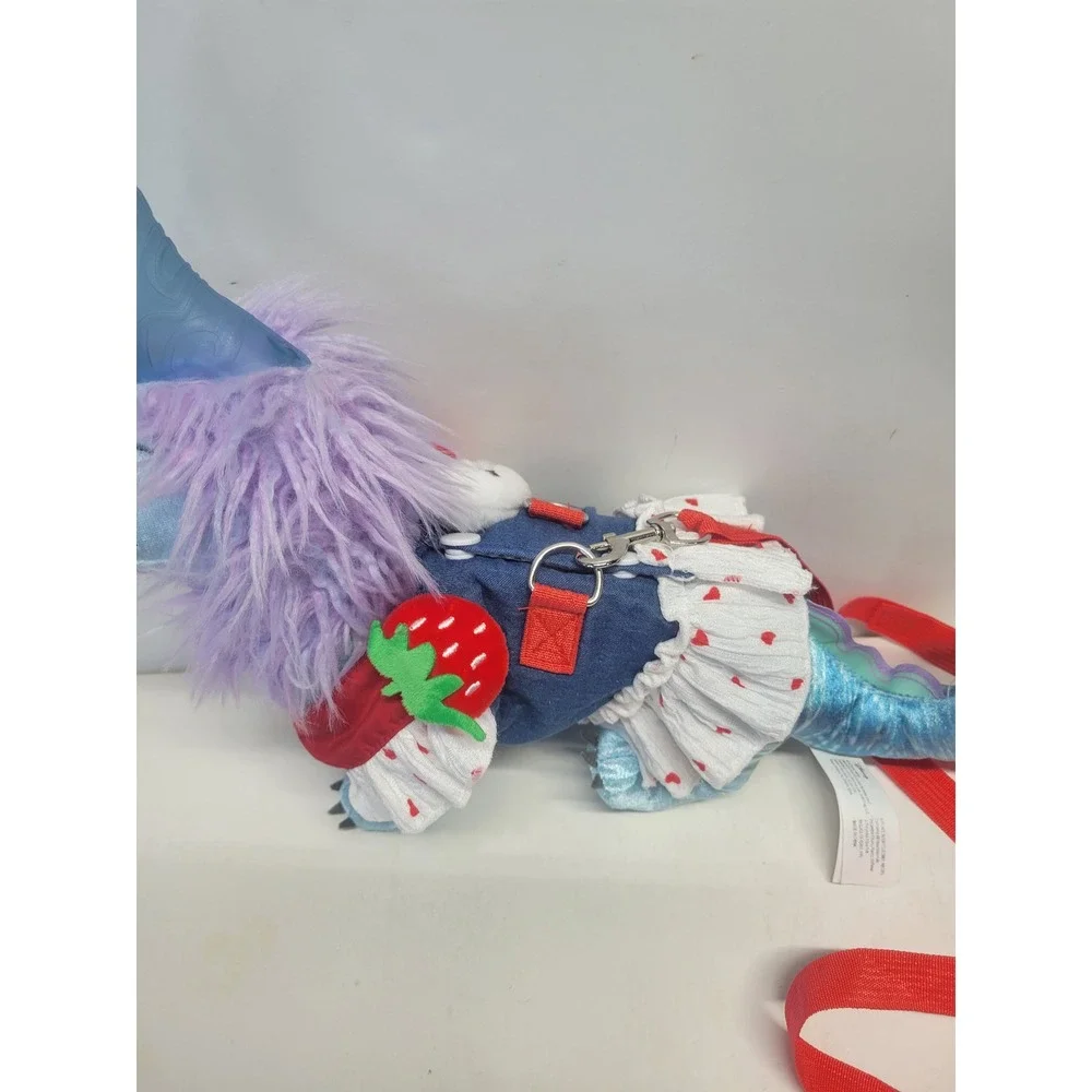 Pet Dog Cat Harness‎ Dress Leash Set Strawberry Puppy Vest Apparel S